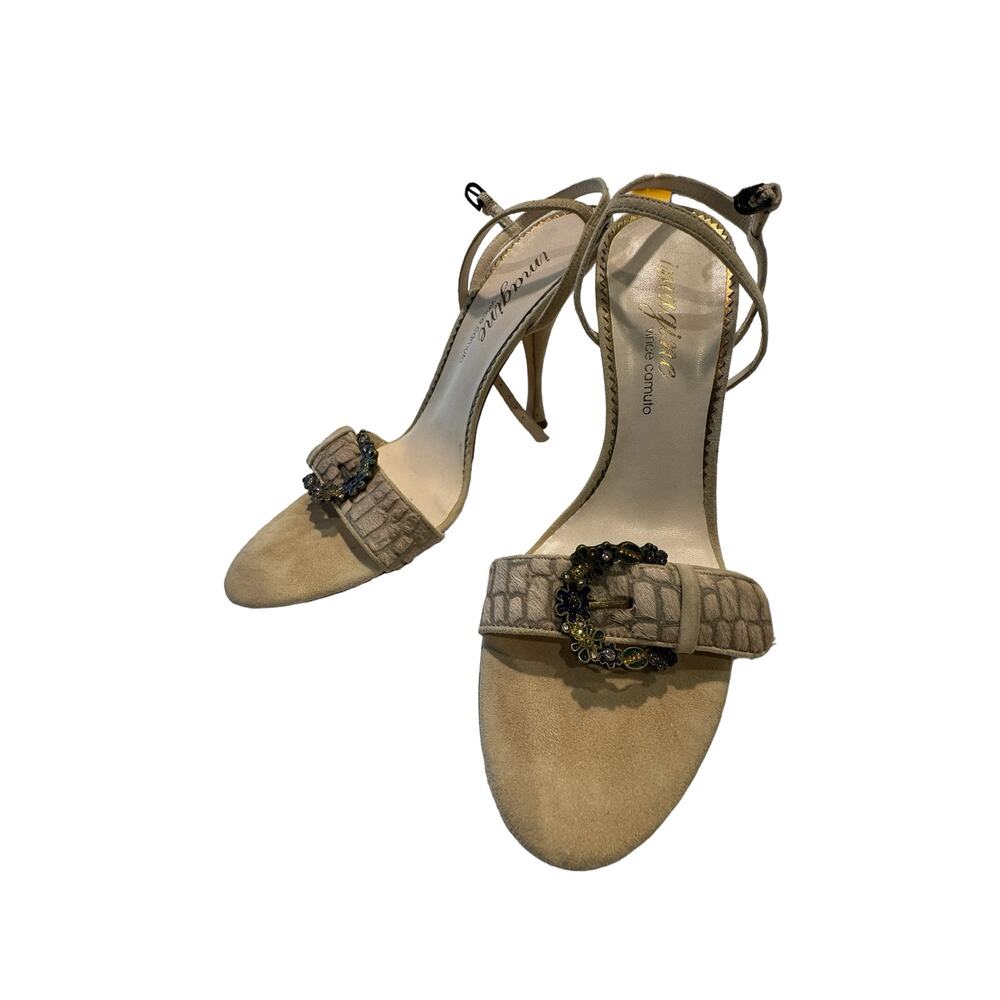 Vince Camuto Suede Fur Animal Print Heels